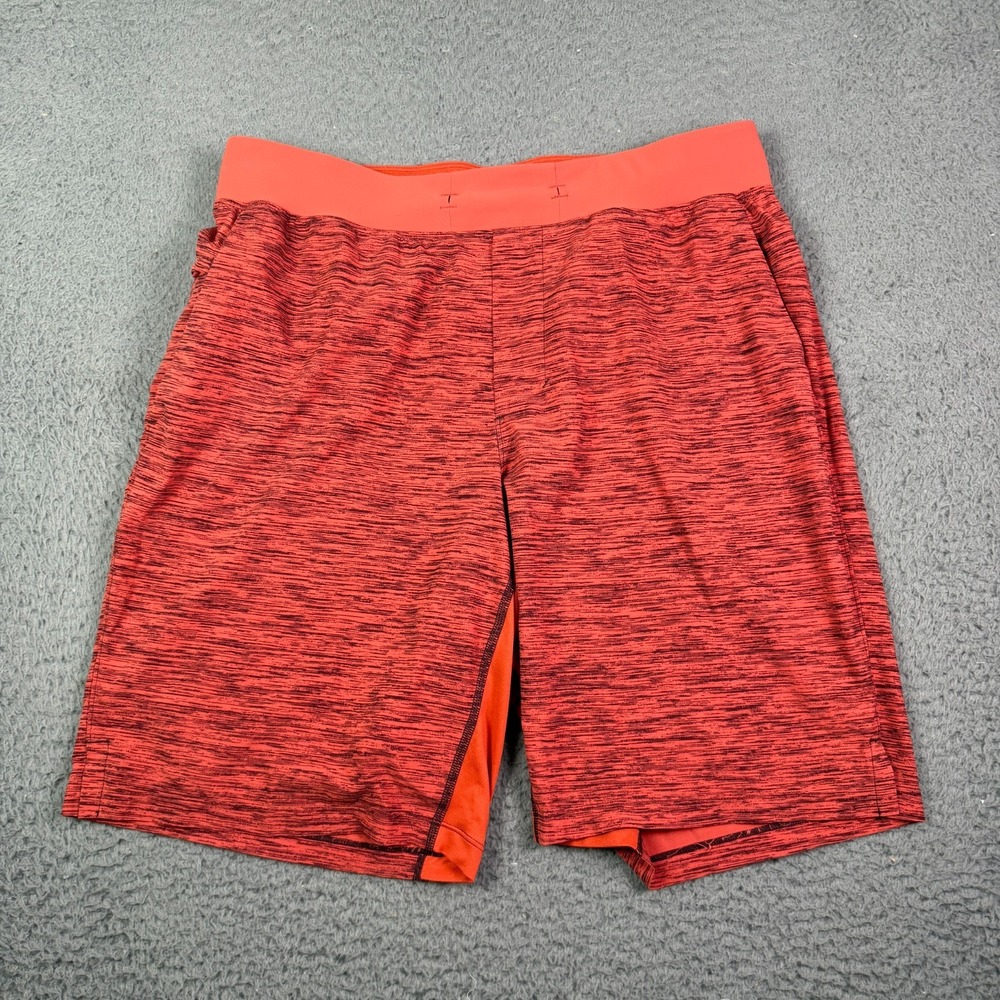 Lululemon T.H.E. Linerless Short 9" Mens Large Red Heathered Drawstring